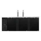 image of Continental Refrigerator KC90N – 90" 2‑Column Keg Cooler, 35 cu ft, Black, 4‑Barrel, R290, Stainless