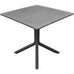 image of Oak Street OD-SND3232-STD-IG Square Outdoor Table, Iron Gray Resin, 31.5" L x 31.5" W x 29.5" H, UV & Moisture Resistant Polypropylene with Glass Fiber Reinforcement, Patio, Poolside & Oceanside