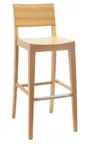 image of G & A 9640-Z-VS Madison Barstool – Veneer Back & Seat, Zebra Finish, Footrest, Beechwood Frame, Glides