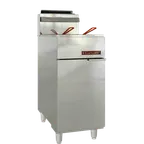 image of Coriat USA TURBO-25.5-4Q 29" Floor Model Gas Deep Fryer, Full Pot, NG/LP, 50 Ibs, 120.000 BTU