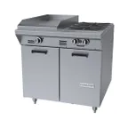 image of Garland US Range M42S 34" Gas Heavy Duty Range w/ (2) Open Burners, 17" Griddle Left, (1) Cabinet Base, 103.000 BTU