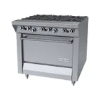 image of Garland US Range M43R 34" Gas Heavy Duty Range w/ (6) Open Starfire Burners, (1) Standard Oven, 184.000 BTU