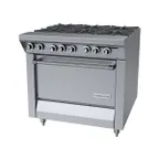image of Garland US Range M44R 34" Gas Heavy Duty Range w/ (4) Open Starfire Burners, (1) Standard Oven, 180.000 BTU
