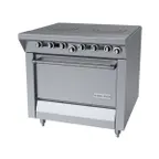 image of Garland US Range M45R 34" Gas Heavy Duty Range w/ (2) Front Fired Hot Tops, (1) Standard Oven, 130.000 BTU