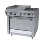 image of Garland US Range M47-23R 34" Gas Heavy Duty Range w/ (2) Open Burners, 23" Griddle Left, (1) Standard Oven, 154.000 BTU