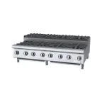 image of Garland US Range UTOG48-SU8 48" Countertop Heavy Duty Step-Up Gas Hotplate with (8) Burners, 240.000 BTU