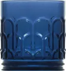 image of LAV HORECA ARH437 PFTCL0534-1 Whiskey Glass, 12.5 Oz (3½" H x 3⅜" Ø), Soda Lime Glass, Blue - 24/Case
