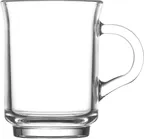image of LAV HORECA ATH425 Athens Mug, 8.5 oz Glass Coffee Cup, Height 3 7/8" - 12/Case