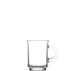 image of LAV HORECA ATH425TF - 8.5 oz Glass Mug, 3 7/8" H x 3" Dia, Soda Lime Glass - 12/Case