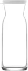image of LAV HORECA CHS307 PK0002 Chelsea Carafe, 23.6 oz Glass, Silicon White Lid, 8" Height - 6/Case