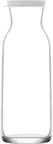 image of LAV HORECA CHS312 PK0002 Chelsea Carafe, 40 5/8 oz Glass, Silicon White Lid, 9 7/8" H, 12/Case