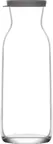 image of LAV HORECA CHS312 PK222 Chelsea Carafe, 40 5/8 oz Glass, Gray Lid, Diameter 2 5/8" - 12/Case