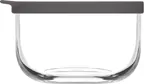 image of LAV HORECA DET037 PK222 Detroit Jar, 12.9 oz (1-2 Qt) Round Clear Glass with Gray Lid - 12/Case