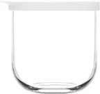 image of LAV HORECA DET393 PK0002 Detroit Jar, 14 3/8 oz (1‑2 qt) Glass Container with White Lid - 12/Case