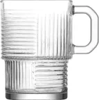 image of LAV HORECA IST427 - Glass Coffee Mug, 9 oz, 4" H x 2 7/8" Rim, Soda Lime Glass - 12/Case