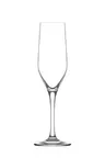 image of LAV HORECA LH-GST118FT Champagne Flute Glass, 6 oz, 8 5/8" Height, 2 5/8" Base, Crystal - 24/Case