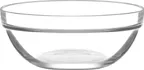 image of LAV HORECA MON209 Clear Glass Round Bowl, 4 5/8 oz (1.5" H x 3.5" Ø), Soda Lime, Stackable - 12/Case