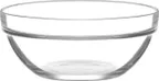image of LAV HORECA MON210 - Clear Round Glass Bowl, 2-4" Size, 7.5 oz Capacity, Soda Lime, Stackable - 12/Case