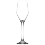 image of LAV HORECA NIC523 Champagne Flute Glass, 7.75 oz, 9" Height, 2.5" Base, Soda Lime Rim, Stem - 6/Case