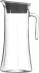 image of LAV HORECA OSL140 PK222 Oslo Glass Pitcher, 47 3/8 oz (1.4 Qt), Gray Lid, H 10 1/8", - 2/Case
