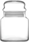 image of LAV HORECA PHU063 PK0002 Phuket Jar 21.5 oz (1‑2 Qt) Clear Glass Container White Lid - 6/Case
