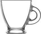 image of LAV HORECA ROM409 - Roma Glass Coffee Cup, 3 oz Capacity, Rim Ø 2"1/2, Soda Lime Glass - 12/Case