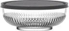 image of LAV HORECA TOK220 PK222 - Clear Glass Food Container with Gray Lid, 50 3/4 oz (0.4 qt), - 2/Case