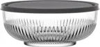 image of LAV HORECA TOK223 PK222 - Clear Glass Food Container with Gray Lid, 87 7/8 oz (0.66 Qt) - 2/Case