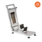image of Nemco 56610A-2 Manual Roma Tomato Slicer – 1/4" Slice, Scalloped Blade, Cast Aluminum Frame, Suction-Cup Feet