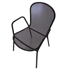 image of Plantation Prestige 2041100-04 Stackable Outdoor Arm Chair, Mesh Back & Seat, Steel Frame, Powder Finish