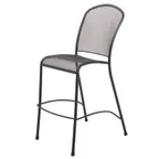 image of Plantation Prestige 2170300-04 Caredo Stackable Outdoor Bar Stool, Armless Steel, E‑Coated Finish, Footrest