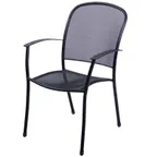 image of Plantation Prestige 2171100-04 Caredo Outdoor Arm Chair, Back & Seat, Mesh Lumbar, Steel Frame, E‑Coated Finish