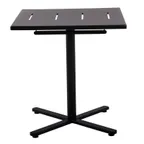 image of Plantation Prestige 2192727-0150 Folding Table, 27" x 27" Metal Top, Charcoal Finish, Square Design, Restaurant