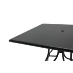 image of Plantation Prestige 2213030-01 Metal Table Top, 30" x 30" Square, 16‑Gauge Steel, Powder‑Coated, Umbrella Hole