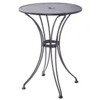 image of Plantation Prestige 2344736-01 Butterfly Round Bar Height Table, 36" Dia, 40" H, 16‑Gauge Steel, Umbrella Hole