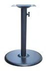 image of Plantation Prestige 2392200-0150 - Round Steel Table Base 22" Dia., Black Finish, 3" Column, Fits 36" Tops