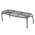 image of Plantation Prestige 2552000-0250 Topeka Bench, 50" Width, Charcoal Tubular Steel Frame, Mesh Seat, No Back,