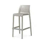 image of Plantation Prestige Commercial Furniture LLC 2720300-01 Grayton Barstool, Stackable, Resin, Gray, Outdoor