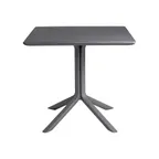 image of Plantation Prestige 2763131-04 Laguna Outdoor Square Dining Table, 31.5" x 31.5" x 29" All-Resin Build, Ready-to-Assemble, Resin Base