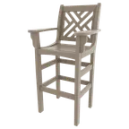image of Plantation Prestige 3250320-01 UPGRD - Bar Stool, Chippendale, Plastic Back & Seat, Armless Cut‑Out Back
