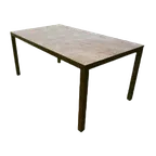 image of Plantation Prestige 4443663-0120 Cortez Restaurant Table 63" W x 36" D x 29" H Laminate Top UV/Heat Resistant