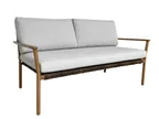 image of Plantation Prestige 8262100-0148145 Bali Loveseat Sofa, 2-Seat Outdoor Lounge, Silk 48145 Fabric, Aluminum Frame