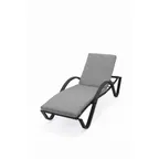image of Plantation Prestige 8770900-025402 Durango Chaise Lounge, Sunbrella Cushion, Wicker Armrest, Aluminum Frame