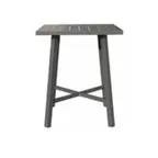 image of Plantation Prestige 8773333-01 Durango Height Table, 33x33 in Faux Wood Top, Aluminum Frame, Umbrella Hole