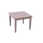 image of Plantation Prestige 8792121-0167 Savannah Side Table, 21" x 21" Square Aluminum Top, Chestnut Finish, 17.7" Height, Aluminum Base, Patio Furniture