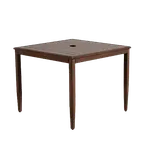 image of Plantation Prestige 8793636-0167 Savannah Table, 36" x 36", 29" H, Aluminum Top & Base, Finish, Umbrella Hole