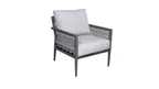 image of Plantation Prestige 8810600-015402 Acadia Lounge Chair, Grey Finish, Sunbrella #5402 Graite Cushions, 30in