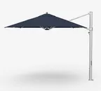 image of Plantation Prestige Commercial Furniture LLC 9019-01 GRA Avalon Cantilever Umbrella – 11 ft Octagon Top, Matte Silver 2.75" x 4" Aluminum Mast, 360° Rotation, Crank Lift, Infinity Tilt, Stainless Steel Hardware, Grade A Fabric