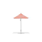 image of Plantation Prestige Commercial Furniture 9115-01 GRB Geneva Market Umbrella, 6.5 ft Square Top, All‑Aluminum Construction, Polished Silver 1½" Pole with Pulley System and Locking Pin, Grade B Fabric