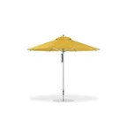 image of Plantation Prestige Commercial Furniture 9119-01 GRB 11 ft Octagon Outdoor Patio Umbrella, All‑Aluminum Polished Silver Pole with 1½" Diameter, Pulley System, Locking Pin, Grade B Fabric